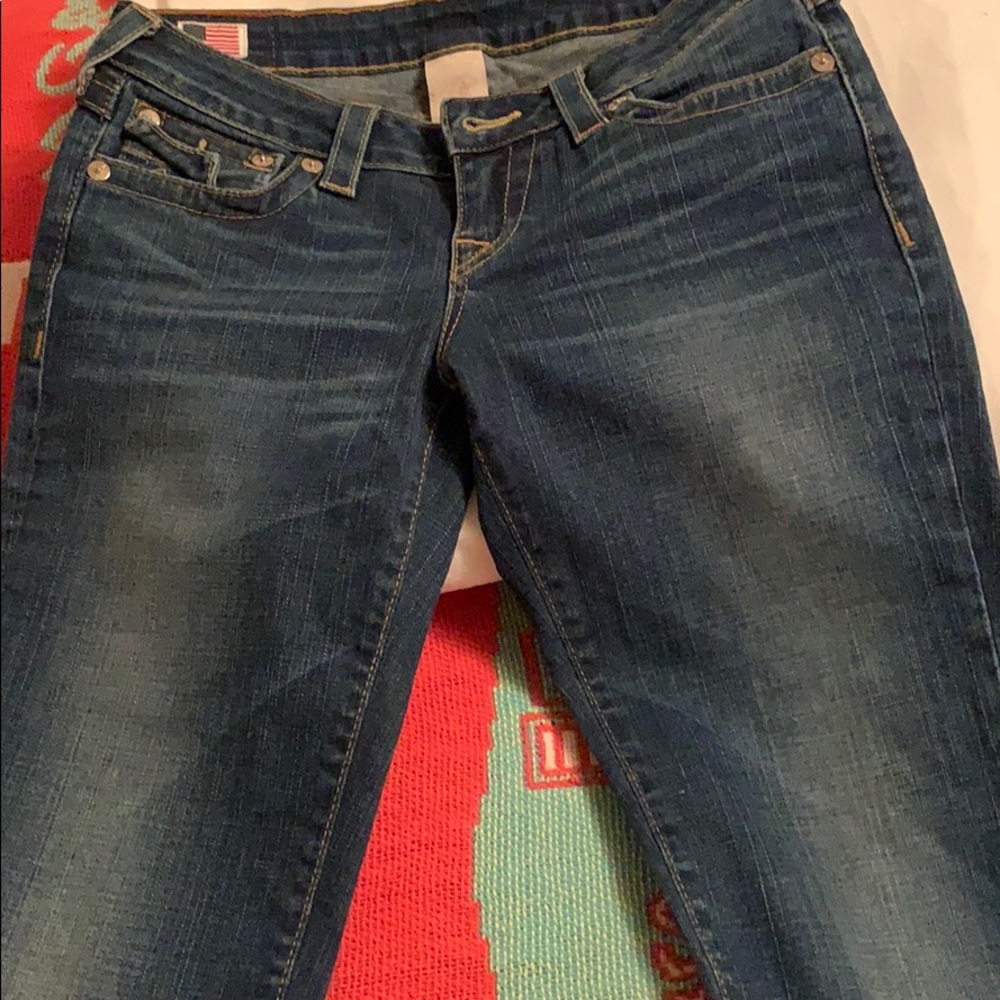 True Religion Billy Jeans 29 Low Rise Straight EUC